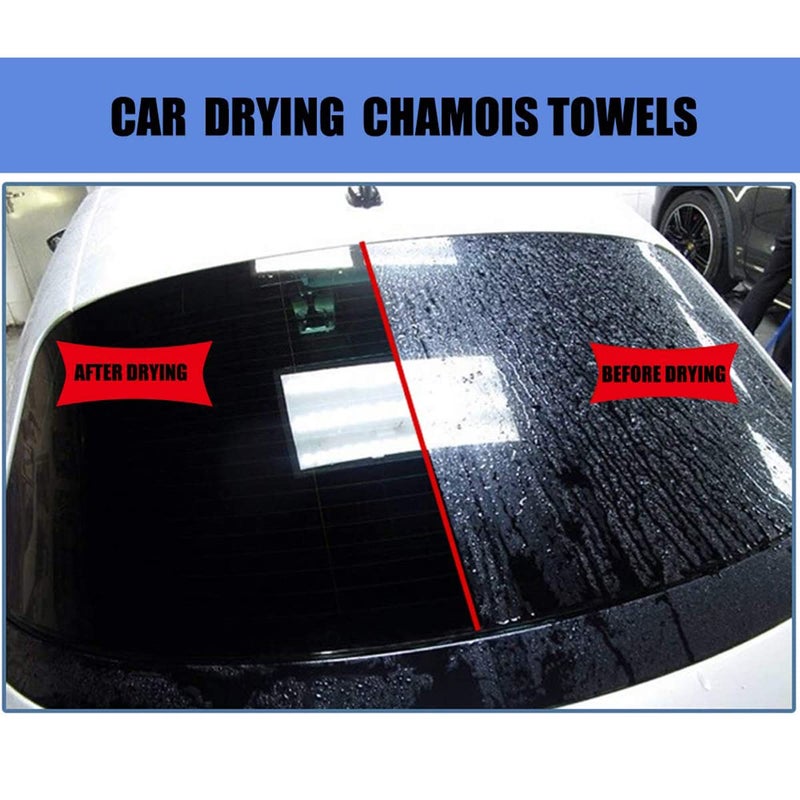 HARPIMER Car Chamois Drying Towel Natural Chamois Washing Cloth for Car Leather Super Absorbent Leather Cleaning Towel Wipes (23.6inchx35.4inch) - Image 3
